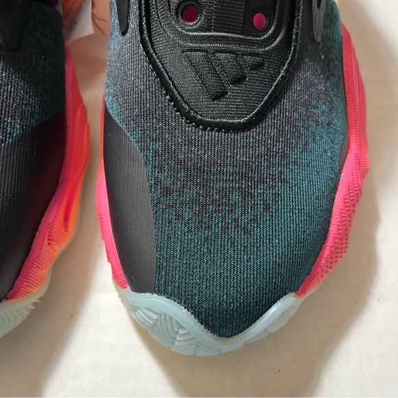 adidas Trae Young 3 J 'From The Ground Up' Sz. 7 Black/Acid Orange IG0679** - Picture 3 of 7